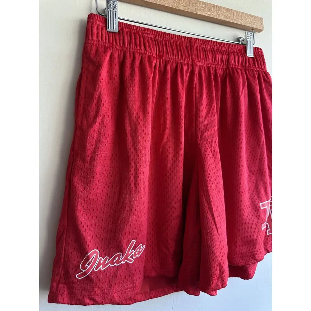 Inaka Power Mesh Shorts Men’s Medium Red White IP Athletic Gym Limited Release